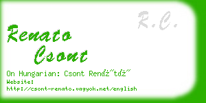 renato csont business card